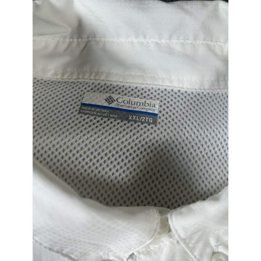 Columbia Shirt Mens 2XL White Short Sleeve Fishing Outdoor - Picture 6 of 9